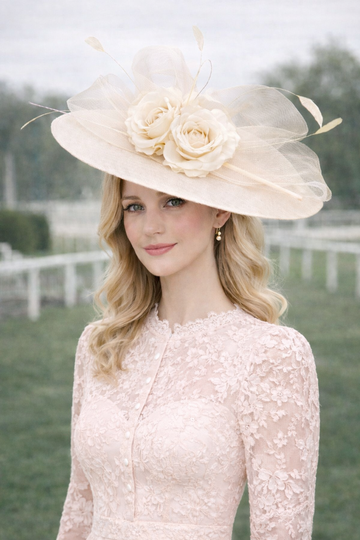 The Lady Windsor – Elegant Floral Fascinator